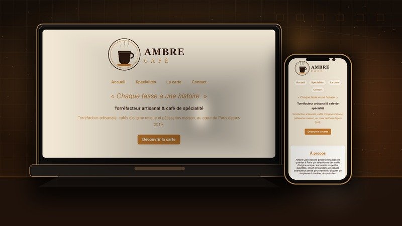Aperçu du projet Ambre Café