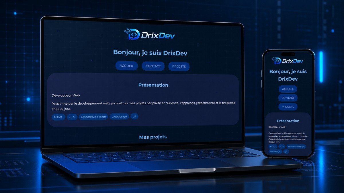 Aperçu du projet DrixDev sur ordinateur et mobile